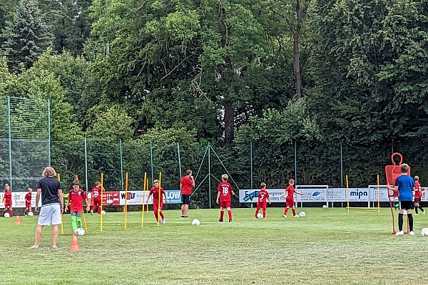 Ein Wochenende lang trainierte die G-, und die F-Jugend (Foto 1) sowie die E- und D-Jugend (Foto 2) der SG Mirskofen/Altheim im Fußball-Jugendcamp auf dem Sportgelände des DJK-SV Mirskofen.